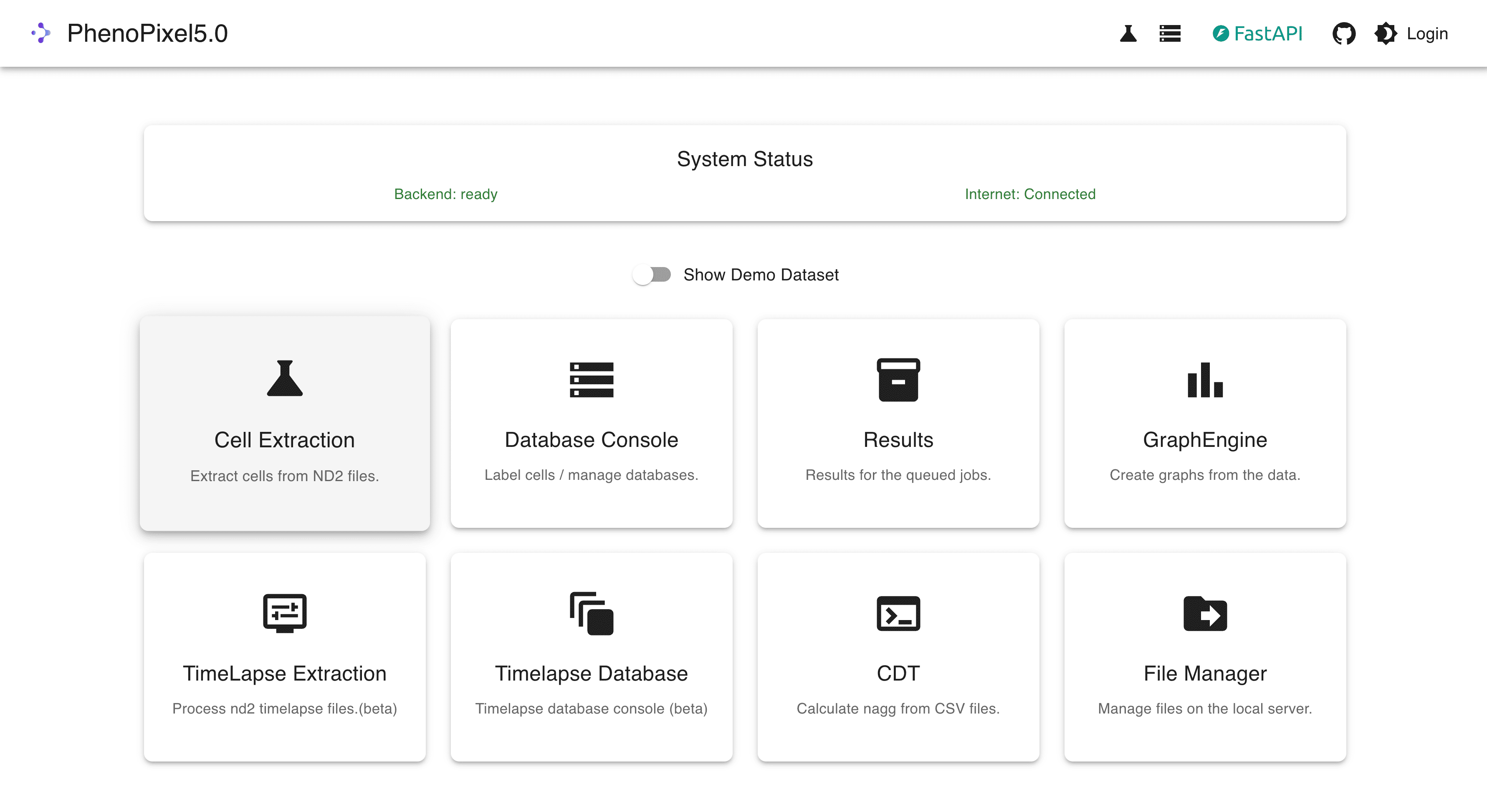 細胞情報の抽出ステップのスクリーンショット